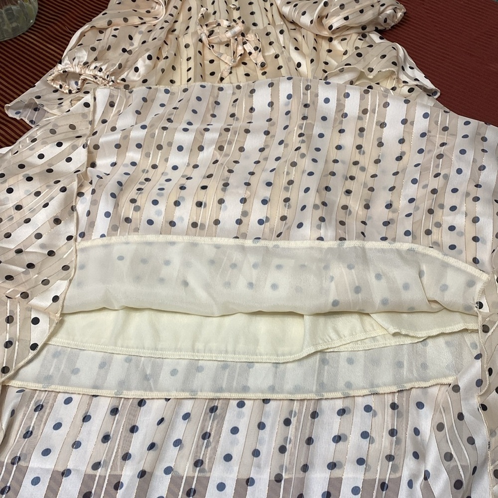 NWT O.P.T. Polka Dot Tiered midi Dress size S - Picture 8 of 10
